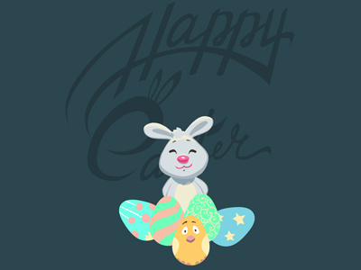 Easter Card with Bunny easter