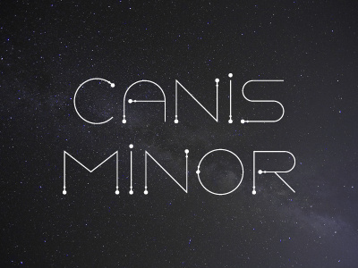 Canis Minor Font font line stars