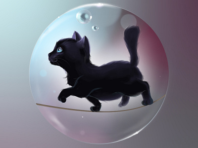 Chin Up animal cat character cute design drawing illustration kitten photoshop