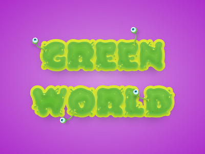 Slimy, Alien Text alien illustrator slimy text tutorial vector