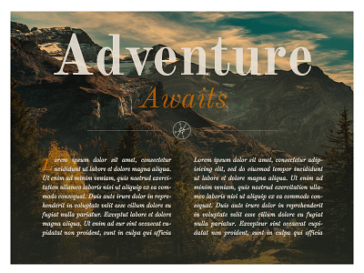 Adventure Awaits color layout design typography