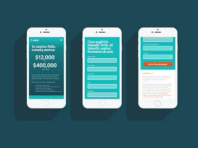 Marketo Gated Form app concept flat form gradient mobile screen ui ux