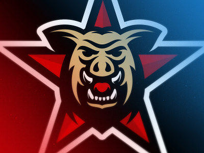 Angry boar angry animal boar esport hog logo mascot pig sport star team wild