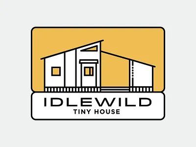 Idlewild Tiny House architecture badge chattanooga idlewild illustration line art logo patch tennessee tiny house typography yellow