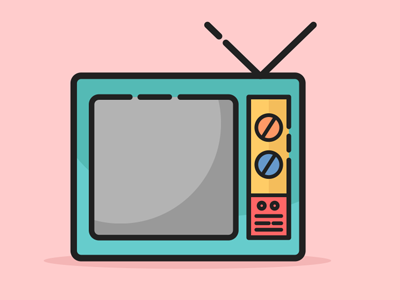 Classic TV Icon icon tv vector