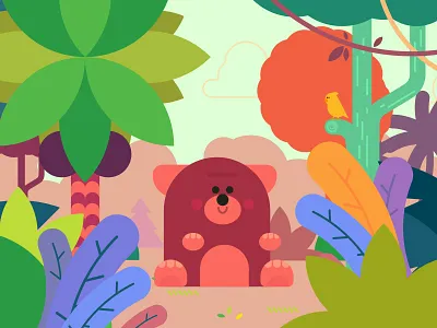 Joy Bear Bird Tree Palm designs, themes, templates and downloadable