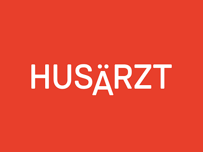 Husärzt logo swiss typography