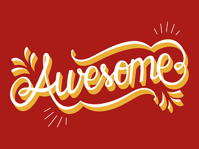 Awsome 3d illustrator type
