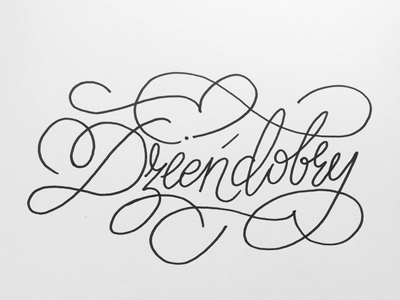 Dzień dobry! black and white bw good day hello lettering liternictwo monoline polish typografia typography