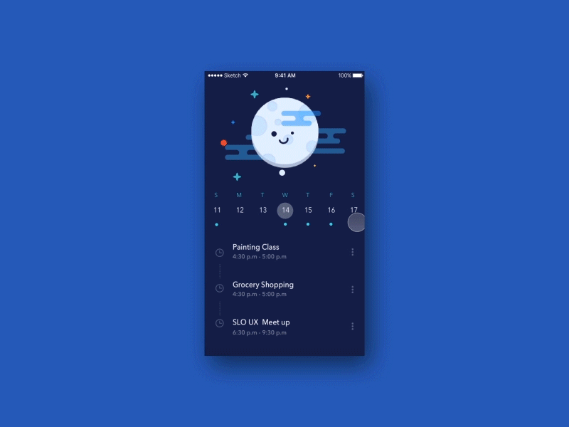 Moonwatch Motion Design - What is the shape of your moon today? animation calendar data design gif moon moonwatch motion ui