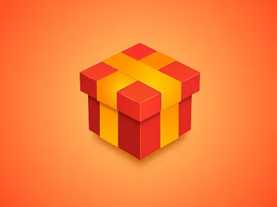 GIFT design gift icon ios red yellow