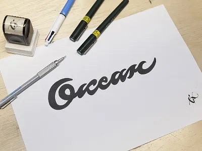 Ocean (cyr.) calligraphy calligraphy and lettering artist calligraphy artist calligraphy logo et lettering evgeny tkhorzhevsky font hand lettering logo lettering artist lettering logo logo type
