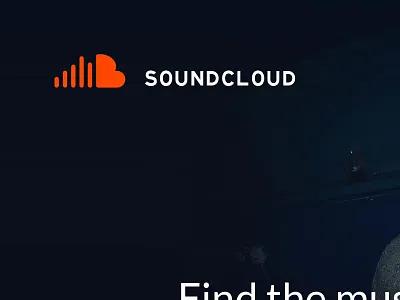 SoundCloud redesign concept landingpage music userface interaction website