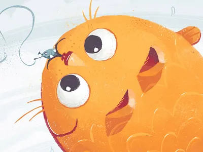 Beware the catfish cat catfish fish fishing illustration kidlitart