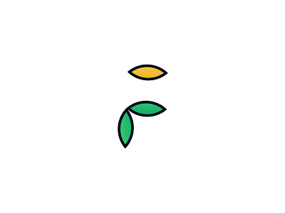 F logo agriculture crops edwin carl capalla f field food healthy minimal simple sun
