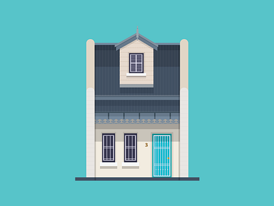 Tilford Street architecture australia building cute home house illustration sydney terrace
