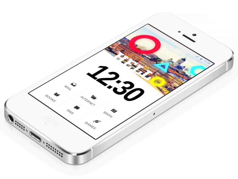 Main screen and Weather animation animation app apple application design interface ios iphone main screen mobile simple shapes weather