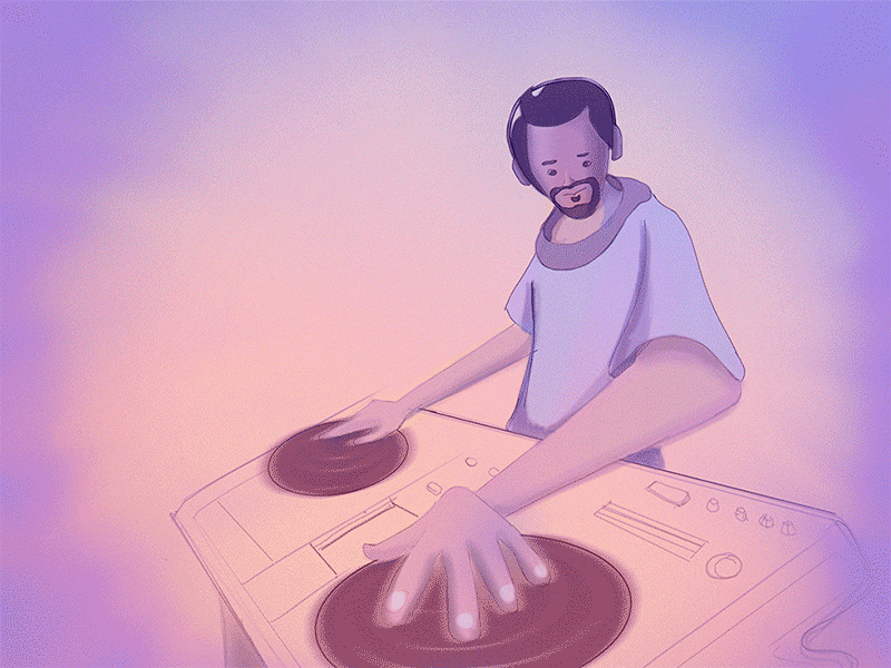 My first Dribbble shot dj hipster music