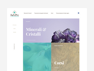 Spazio Mio - Homepage blocks design gem mineral minimal shop ui ux web website white