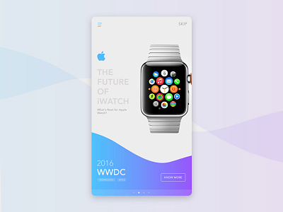 News App - Landing Screen app apple blue imac iwatch landing mac news online product ui ux