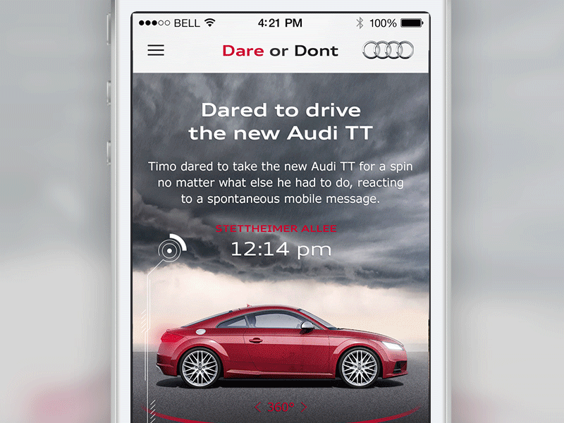 Weather Animation - Detailshot animation app audi weather