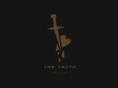 The Truth _ _ _ _ _ . dagger heart illustration texture type