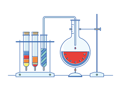 Food Chemistry challenge chemistry food fruits icecream illustration vector