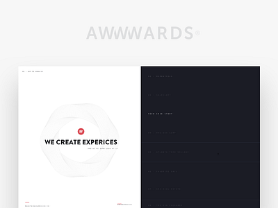 Awwwards Nominee clean design home homepage landing page website