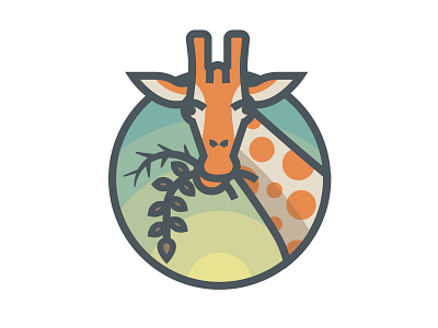 Mr. Long Neck animal eat eating giraffe sky