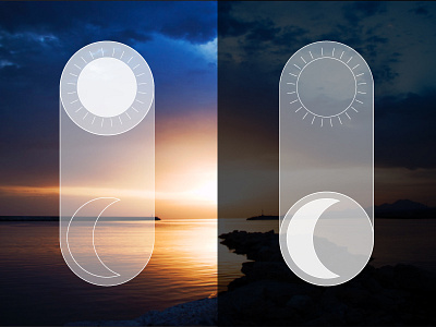 Daily UI 015 - On/Off Switch 015 dailyui nature onoff slider sunrise sunset switch ui ux