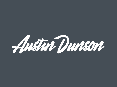 Austin Dunson Script illustration personal brand script