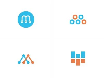 Meeting Tomorrow Logos audio visual av brand icon identity logo mark monogram nodes tech