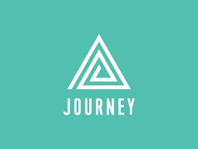 Journey Logo adventure branding journey logo teal travel triangle