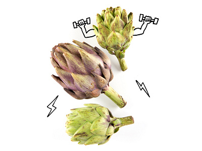 Greatist x Kind artichokes food photography fruit greatist illustration kind kind snacks nutrition produce strong vegetables