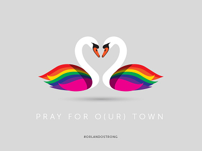 Pray for O(UR) Town lakeeola lgbtorlando orlandostrong orlandounited otown our town prayfororlando prayforotown pulseorlando rainbows swans