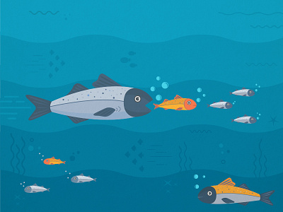 The big fish big bubble business creature deep fish fishes salmon sea underwater water