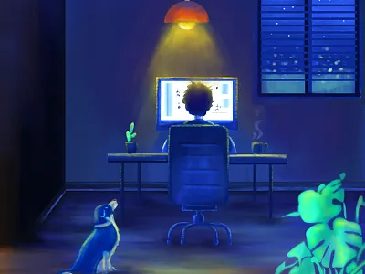 Modern Caveman artist caveman design designer dog illustration modern night owl