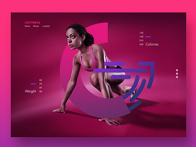 G3 fitness brand card design illustration ui ux visual web