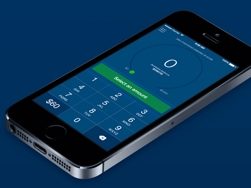 CashTapp amount selection animation app feedback input interaction ios iphone material radial slider ui ux