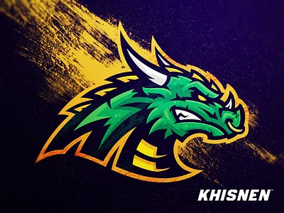 Dragon beast dragon logo mascot monster