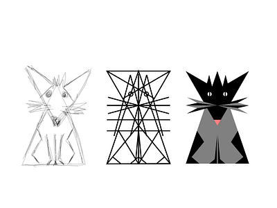 Geometric cat cat construction geometric