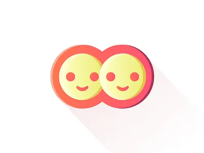 Logo exploration cute emoji friend friendly gradient logo smile