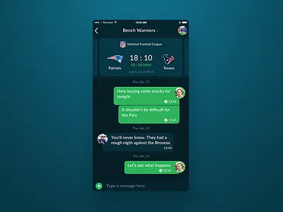 Outscore - Chats & Sports app app caracas illustration mobile sport ui ux venezuela