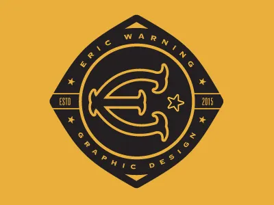 Eric Warning Badge badge baseball branding illustration logo stamp vector vintage