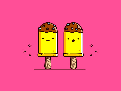 Banana Guards adventure time cute food illustration popsicles recipe