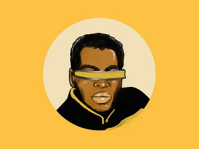 Geordi La Forge illustration star trek tng