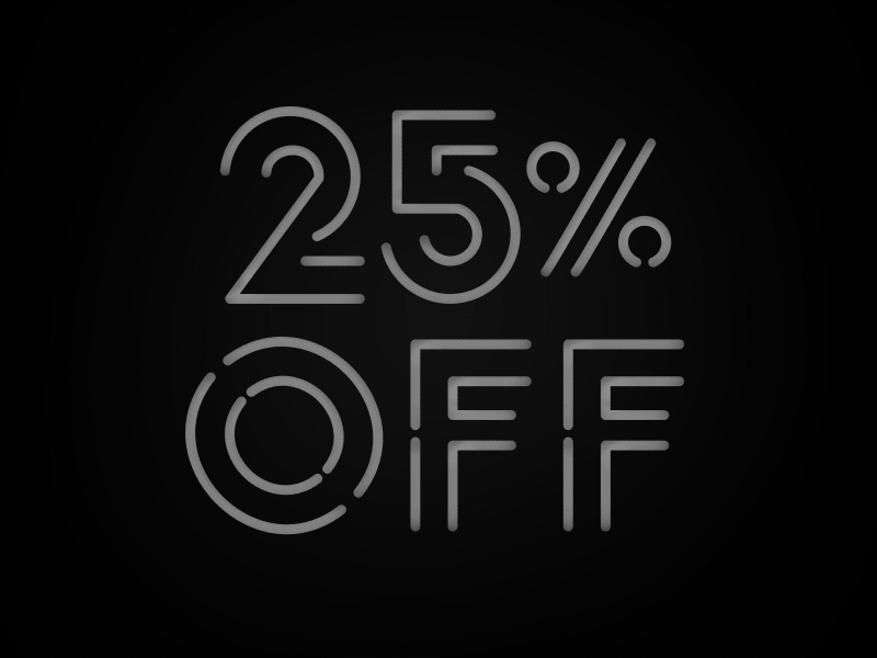 Black Friday Neon Sale Sign custom type email marketing email marketing design neon sign type typography