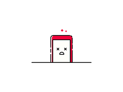 Dead phone Illustration dead illustration mbe phone red