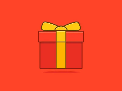 GIFT2 design flat gift icon ios red ui ui design yellow