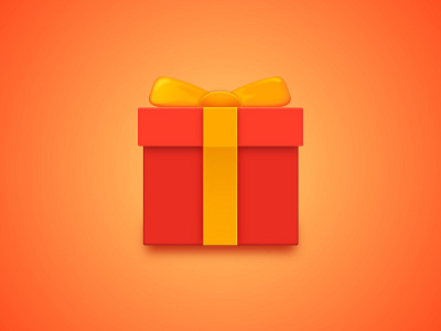 GIFT2 design gift icon ios red ui ui design yellow